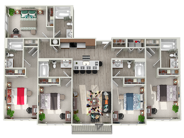 Unit 5x5 5x5 floor plan